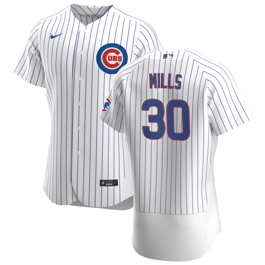 Chicago Cubs #30 Alec Mills Men Nike White Home 2020 Authentic Player Jersey